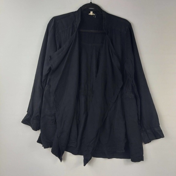 women's en creme black open front cardigan size small - Picture 4 of 11